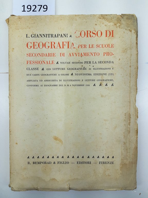 L. Giannitrapani Corso di geografia per le scuole secondarie di … | Immagine Gallery 1