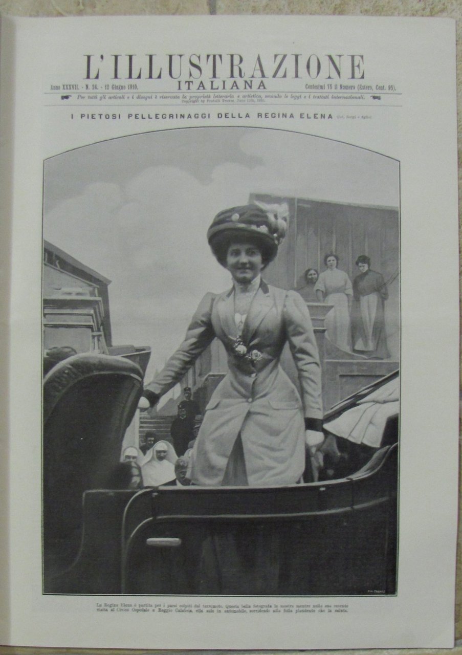 L'illustrazione Italiana 12 Giugno 1910 I Pelleginaggi Della Regina Elena …