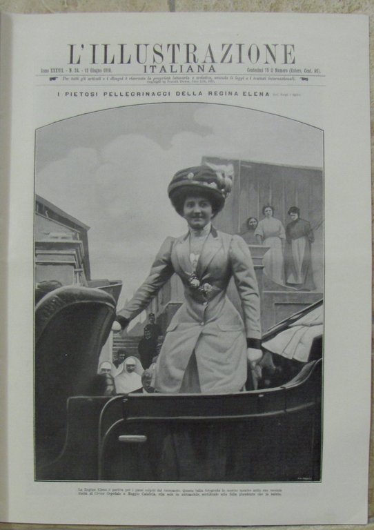 L'illustrazione Italiana 12 Giugno 1910 I Pelleginaggi Della Regina Elena -L1662