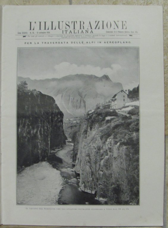 L'illustrazione Italiana 18 Settembre 1910-Traversata Delle Alpi In Aereo-L1675