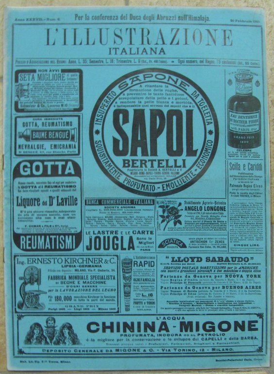L'illustrazione Italiana 20 Febbraio 1910-Himalaja-L1668