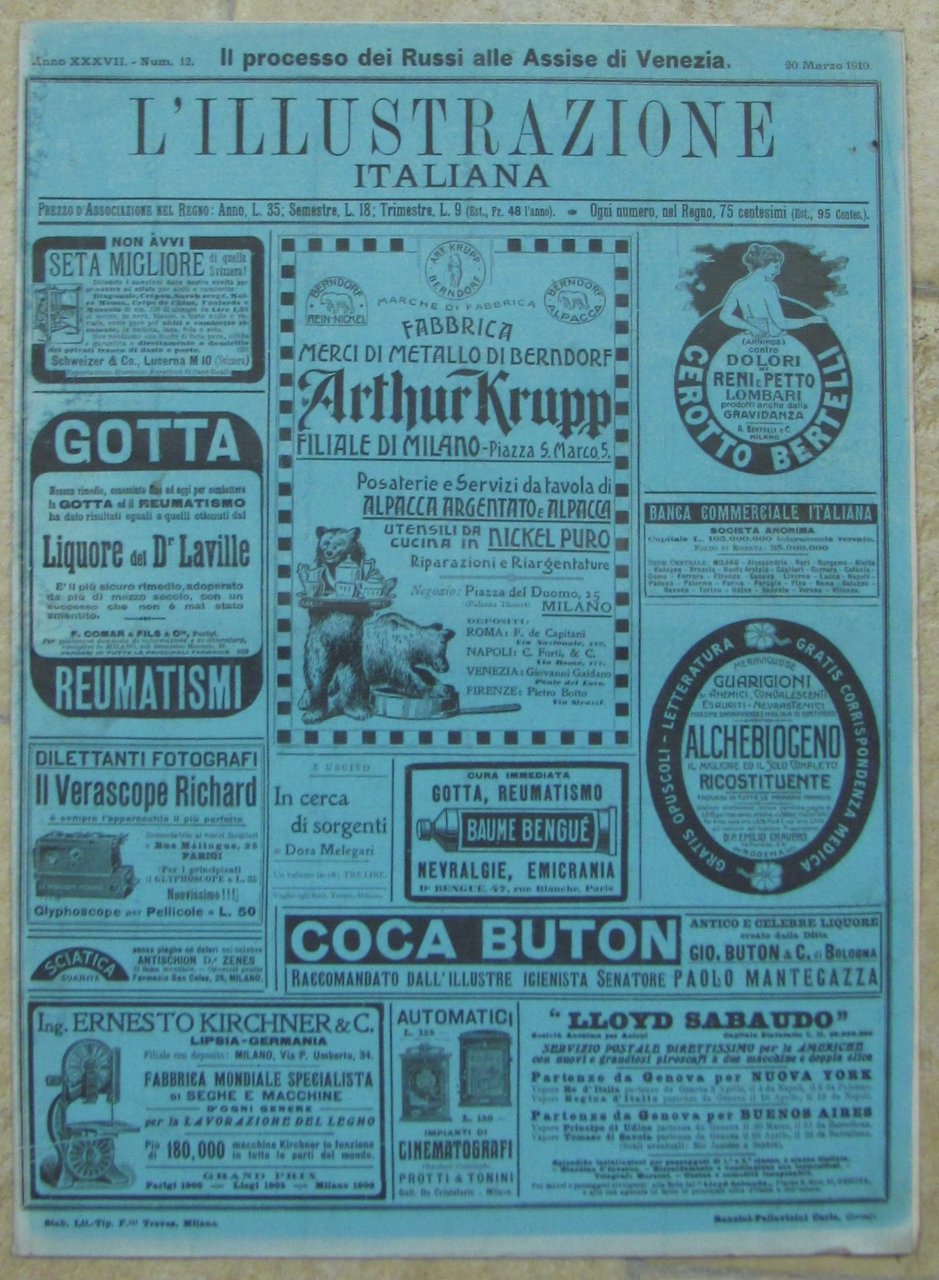 L'illustrazione Italiana 20 Marzo 1910-Nuova Tomba Di Umberto I Pantheon-L1681
