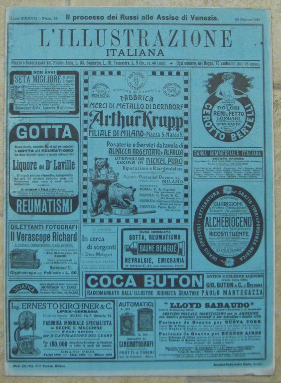 L'illustrazione Italiana 20 Marzo 1910-Nuova Tomba Di Umberto I Pantheon-L1681