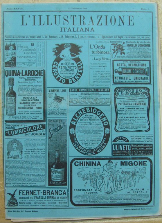 L'illustrazione Italiana 27 Febbraio 1910-Le Pitture Di Ludovico Seitz-L1669