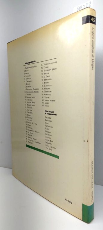 L'opera completa di Degas classici dell'arte Rizzoli 1° edizione 1970