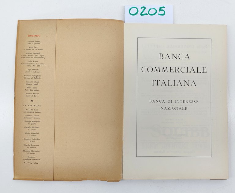 L'OSSERVATORE POLITICO LETTERARIO PRIMA ANALISI ELETTORALE 1958 ANNO IV N. …