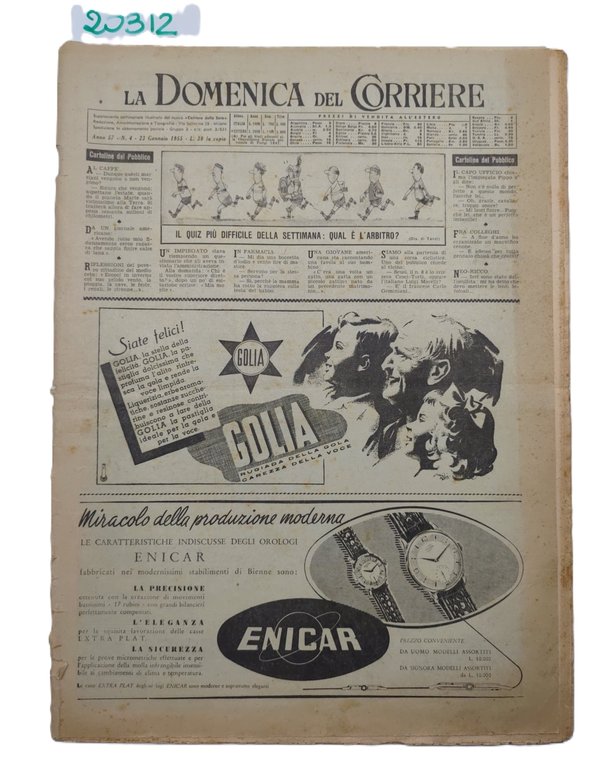 La domenica del corriere 23 gennaio 1955 la strage di …
