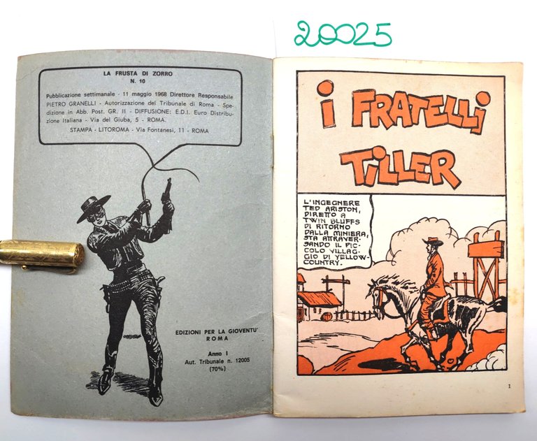 La frusta di Zorro numero 10 1968 Roma