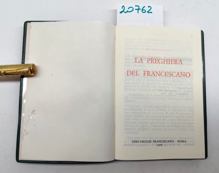 La preghiera di Francesco Terz'ordine francescano 1975