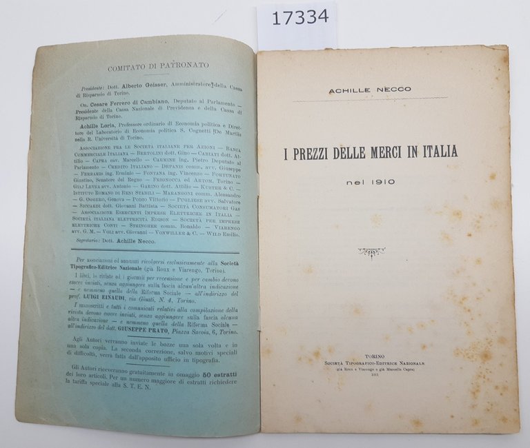 La riforma sociale Achille Necco I prezzi delle merci in … | Immagine Gallery 3