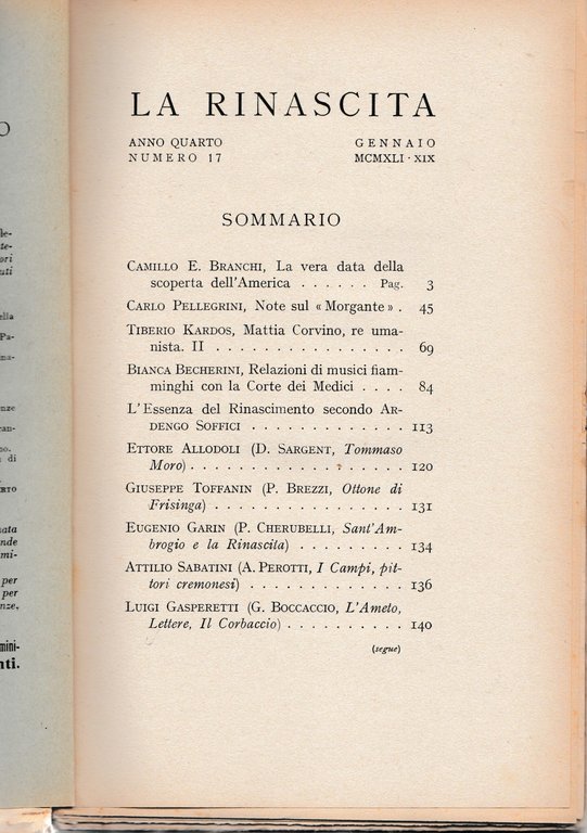La Rinascita Dir. Giovanni Papini Firenze Anno IV Gennaio 1941 … | Immagine Gallery 2