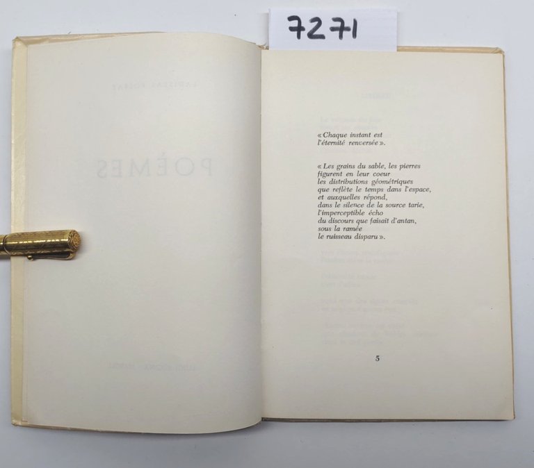 Ladislas Posfay Poemes Luigi Regina 1973 NUMERATO