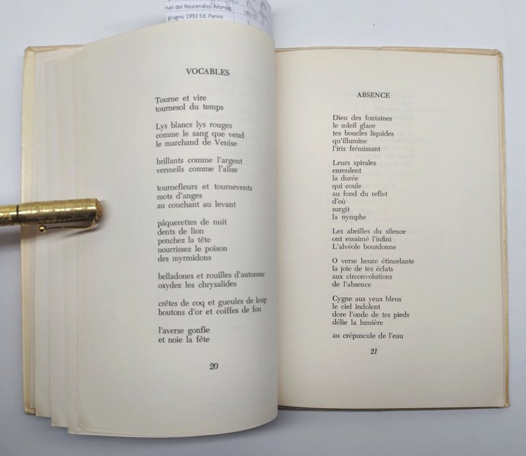 Ladislas Posfay Poemes Luigi Regina 1973 NUMERATO