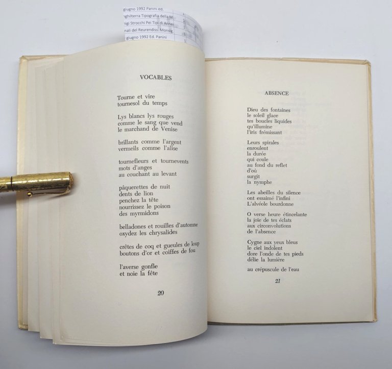 Ladislas Posfay Poemes Luigi Regina 1973 NUMERATO