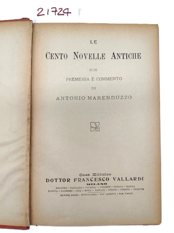 Le cento novelle antiche con premessa e commento di Antonio …