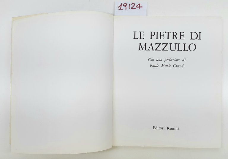 Le pietre di Mazzullo Editori Riuniti nel 1976 1° edizione