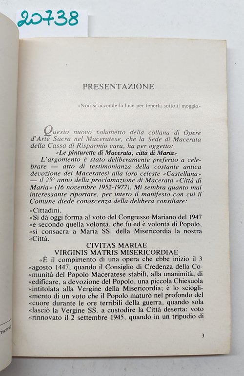 Le Pinturette di Macerata città di Maria 1977 Litotipo San …