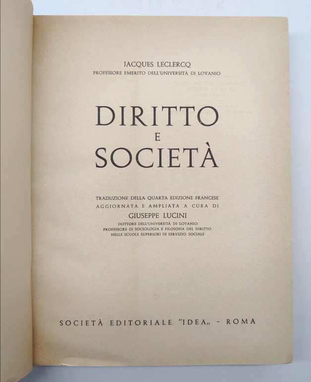 Leclercq Lucini 5 volumi Diritto e Società La Politica La …