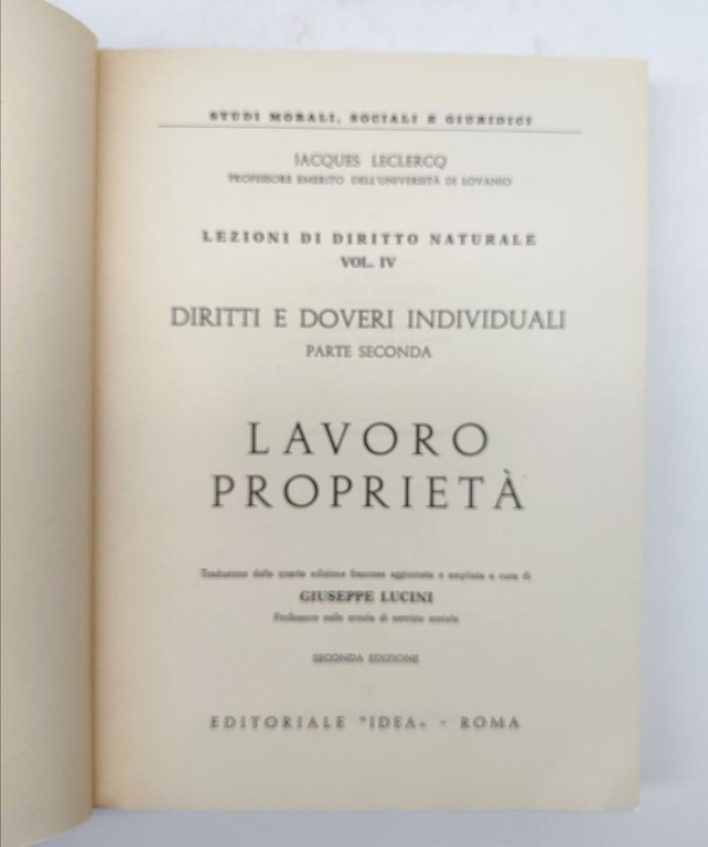 Leclercq Lucini 5 volumi Diritto e Società La Politica La …