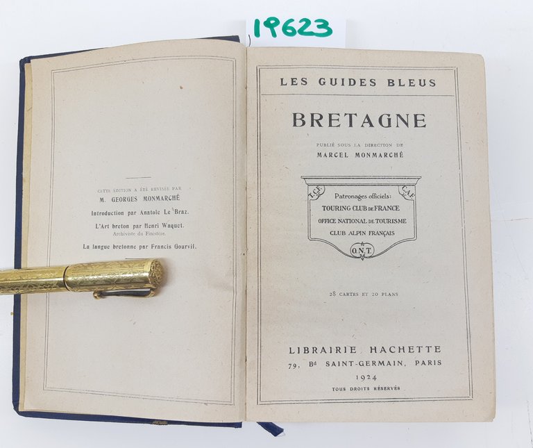 Les guides Blues Bretagne Hachette 1924