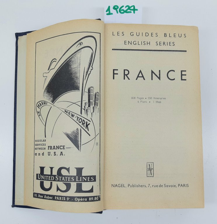 Les guides Blues English Series France Nagel 1950