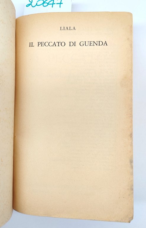 Liala Il peccato di Guenda Sonzogno 1971
