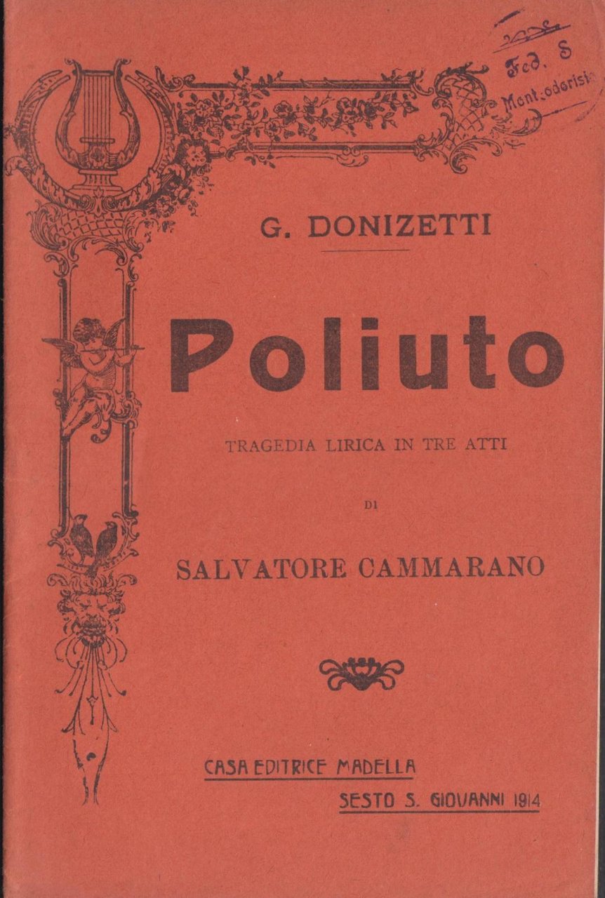 LIBRETTO D'OPERA G. DONIZETTI POLIUTO TRAGEDIA LIRICA IN 3 ATTI … | Immagine principale
