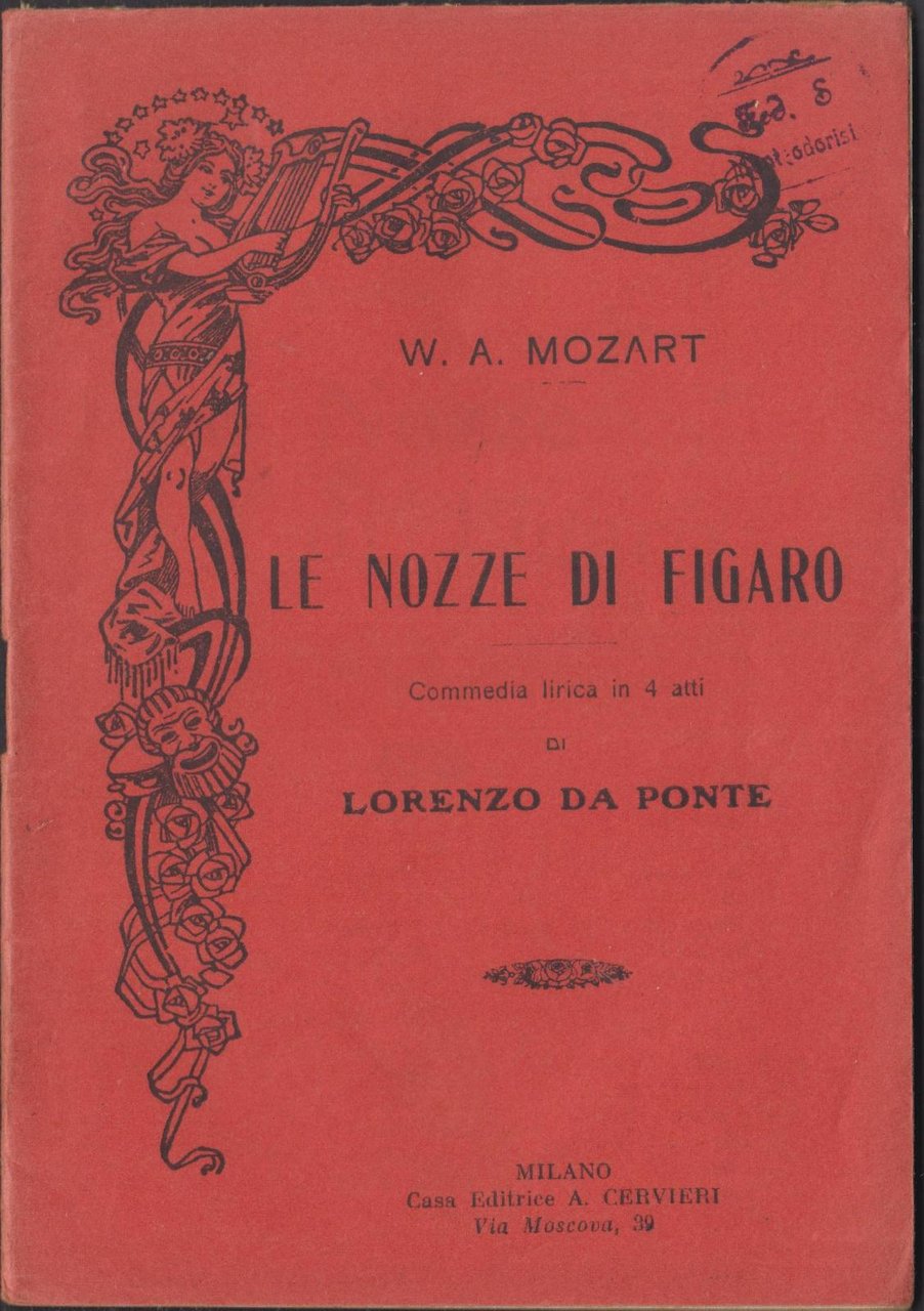 LIBRETTO D'OPERA W. A. MOZART LE NOZZE DI FIGARO CARVIERI … | Immagine principale