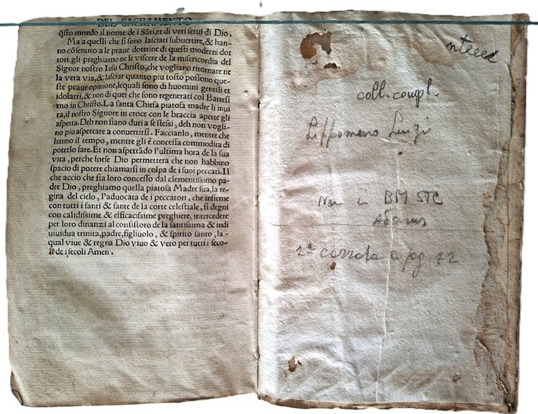 Libro antico Cinquecentina Confirmatione et Stabilimento di tutti i dogmi …