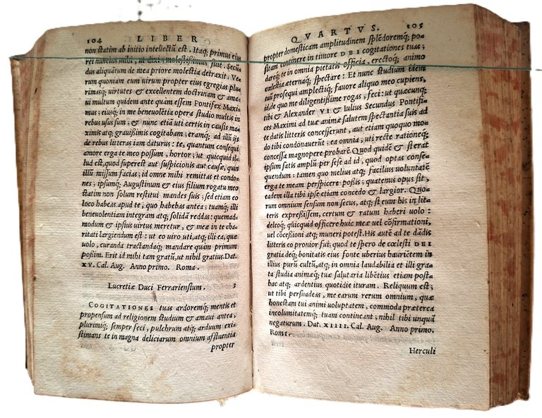 Libro antico Cinquecentina Epistolarum Familiarum, Libri VI Venezia 1552
