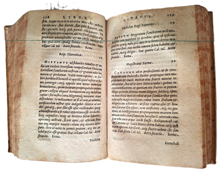 Libro antico Cinquecentina Epistolarum Familiarum, Libri VI Venezia 1552