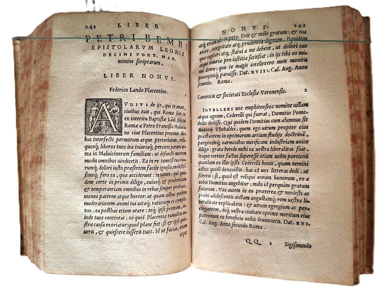 Libro antico Cinquecentina Epistolarum Familiarum, Libri VI Venezia 1552