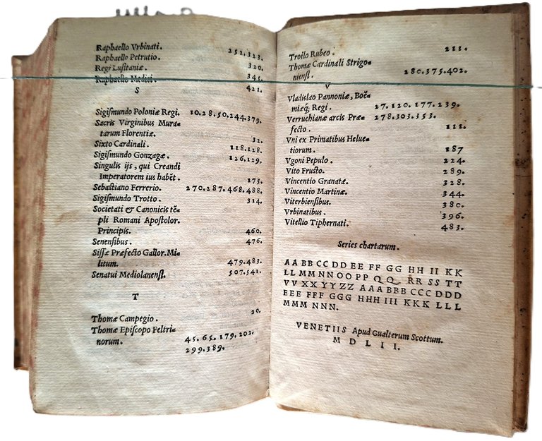 Libro antico Cinquecentina Epistolarum Familiarum, Libri VI Venezia 1552