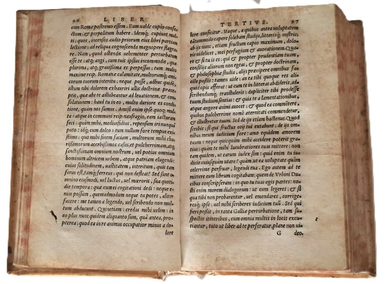 Libro antico Cinquecentina Epistolarum Familiarum, Libri VI Venezia 1552