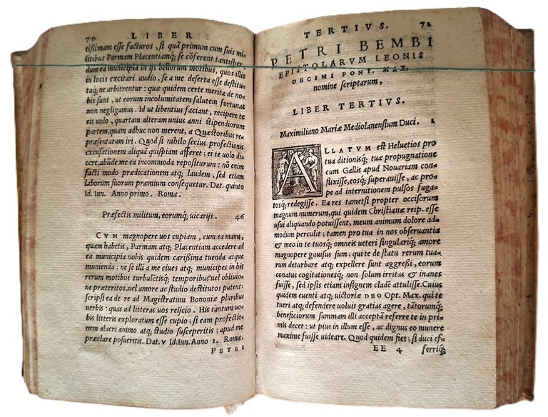 Libro antico Cinquecentina Epistolarum Familiarum, Libri VI Venezia 1552