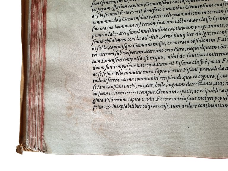 Libro antico Cinquecentina Historiae Genuensium Libri XII Storia di Genova …