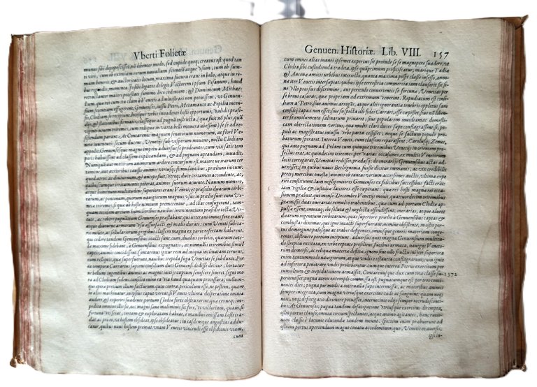 Libro antico Cinquecentina Historiae Genuensium Libri XII Storia di Genova …