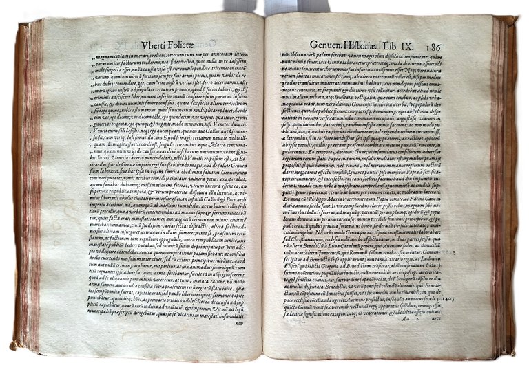 Libro antico Cinquecentina Historiae Genuensium Libri XII Storia di Genova …