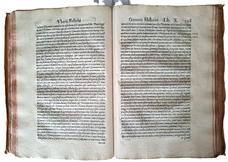 Libro antico Cinquecentina Historiae Genuensium Libri XII Storia di Genova …