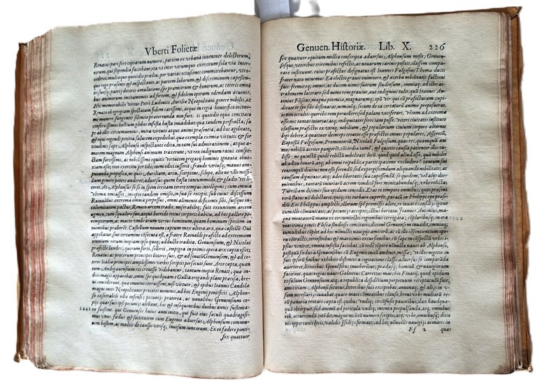 Libro antico Cinquecentina Historiae Genuensium Libri XII Storia di Genova …