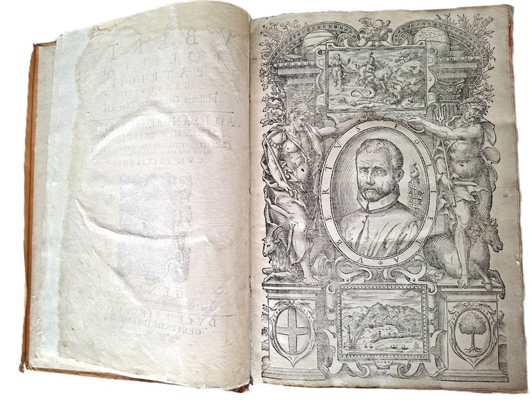 Libro antico Cinquecentina Historiae Genuensium Libri XII Storia di Genova …