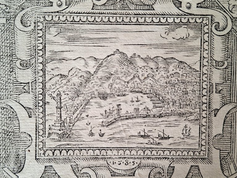 Libro antico Cinquecentina Historiae Genuensium Libri XII Storia di Genova …