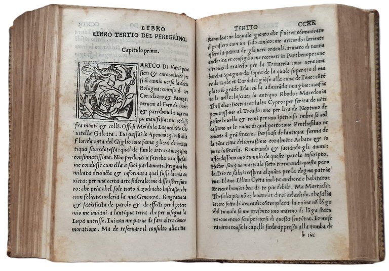 Libro antico Cinquecentina Post Incunabolo Libro del Peregrino 1515