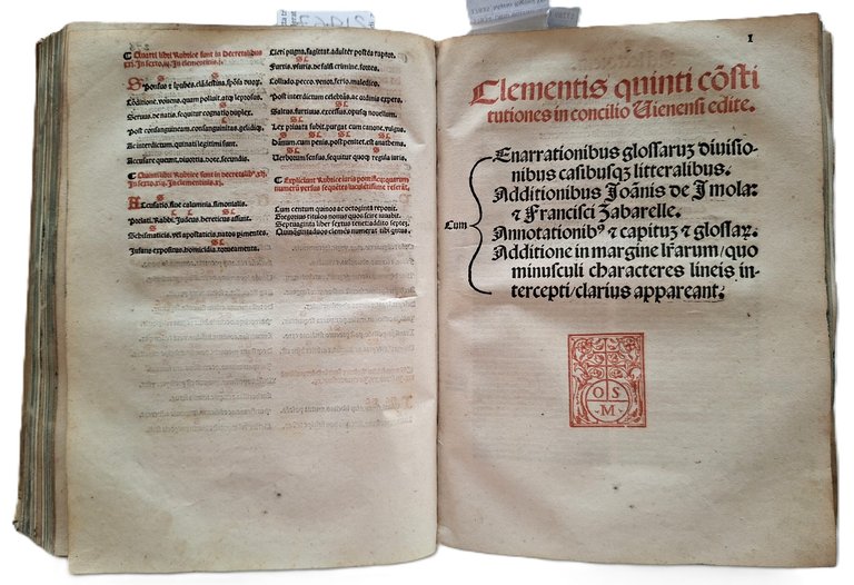 Libro antico Cinquecentina Sextus decretalium liber a Bonifacio octavo Venezia … | Immagine Gallery 21