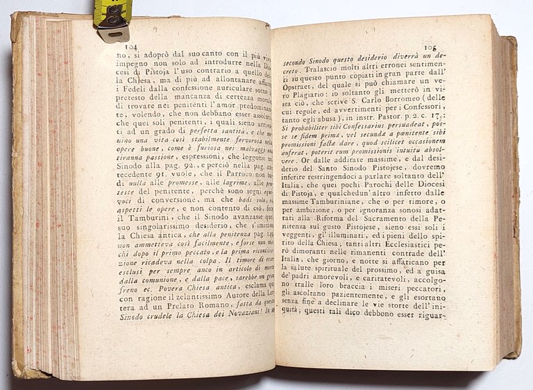 Libro antico Gli errori di Pietro Tamburini 2 tomi + …