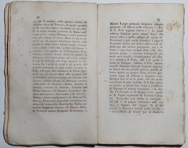 Libro antico Ravenna dall'anno 1500 sino all'anno 1513 In volgare …