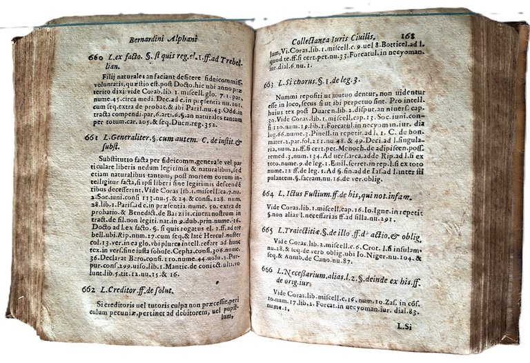 Libro antico Seicentina Collectanea, seu reportata iuris civilis Bernardinus Alphani …