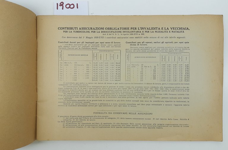 Libro paga stipendio quindicinale 1935-1939