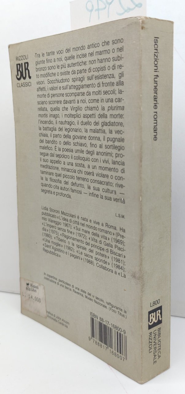 Lidia Storoni Mazzolani Iscrizioni funerarie romane BUR Rizzoli 1° edizione … | Immagine principale