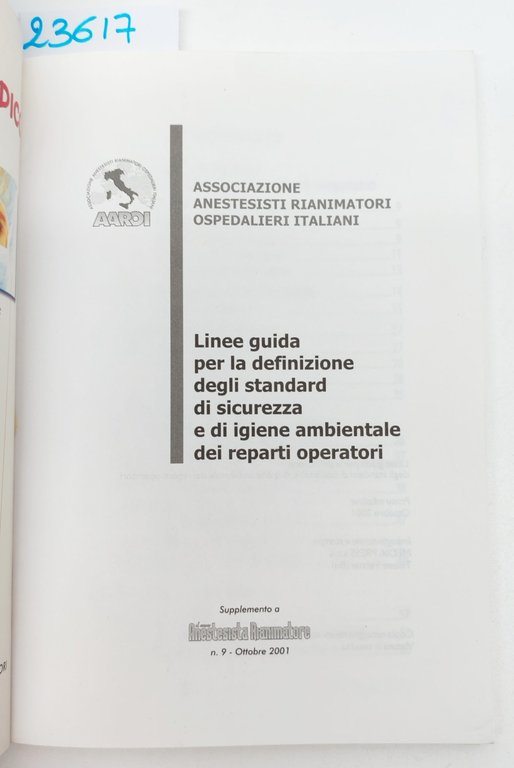 Linee Guida Sicurezza Igiene Ospedaliera 2001 - Suppl. Anestesia Rianimazione … | Immagine Gallery 3